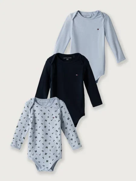 Tommy Hilfiger kombinezon za bebe od pamuka s elastanom plava