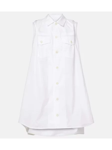 Rochie Sacai din poplin alb