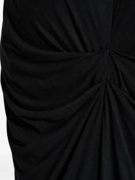 Fustă midi Entire Studios drapată până la genunchi negru