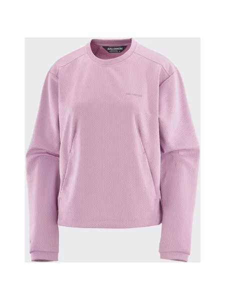 Bluza polarowa Salomon Motomesh Crewneck jasna XS różowa
