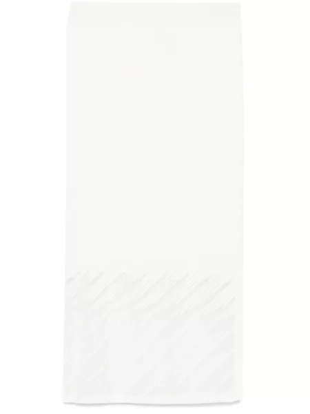 Fustă midi Dkny transparente până la genunchi alb