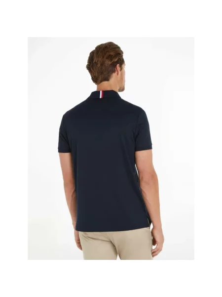 Tommy Hilfiger Koszulka Polo Z Dżerseju Regular Fit blau niebieskie