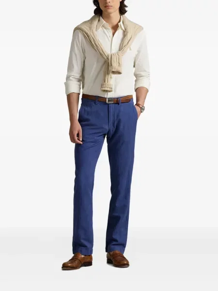 Chiloți Polo Ralph Lauren din țesătură twill cu autograf cu glugă albastru