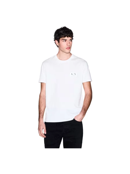 ARMANI EXCHANGE Tricou argintiu / murdar alb