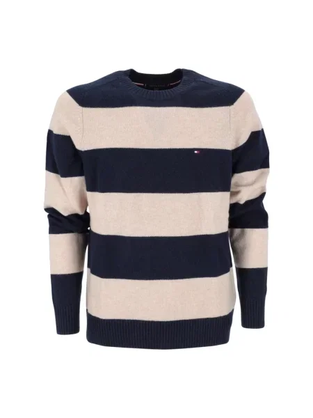 Sweter Tommy Hilfiger wełniany granatowy