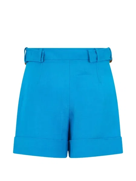 Cu centură pantaloni scurți Alberta Ferretti albastru