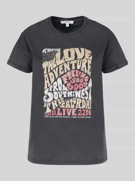 T-shirt o kroju regular fit z czystej bawełny Garcia