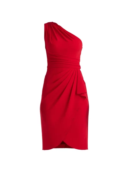 Rochie maxi Tadashi Shoji cu un umăr gol roșu