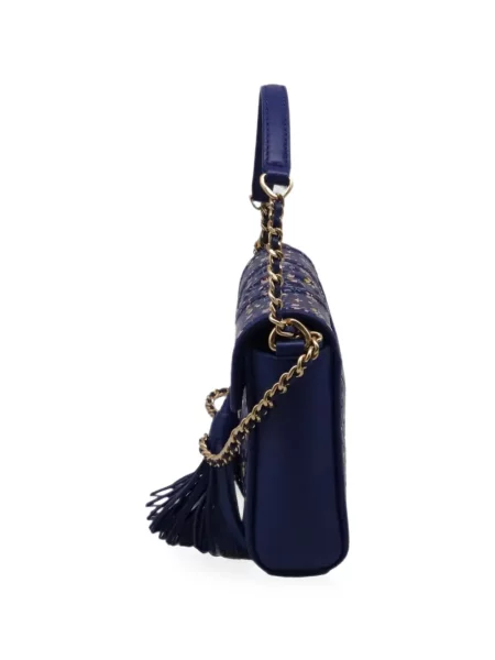 Gėlėta rankinė per petį Tory Burch mėlyna