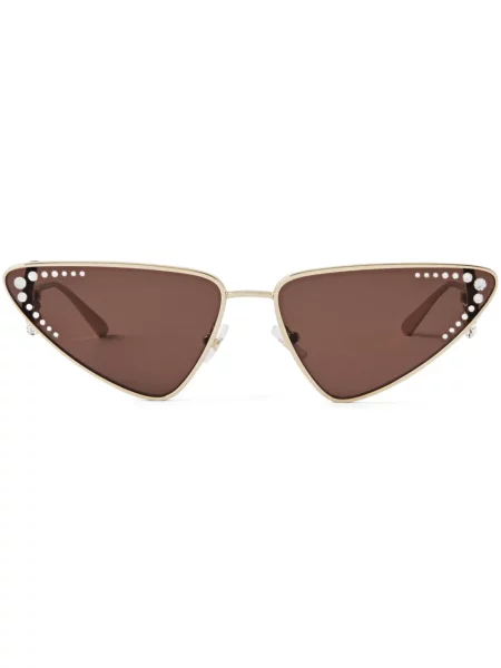Ochelari de soare Jimmy Choo Eyewear cu imprimeu geometric auriu