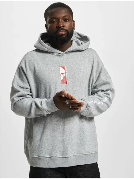 Bluza z kapturem Thug Life szara