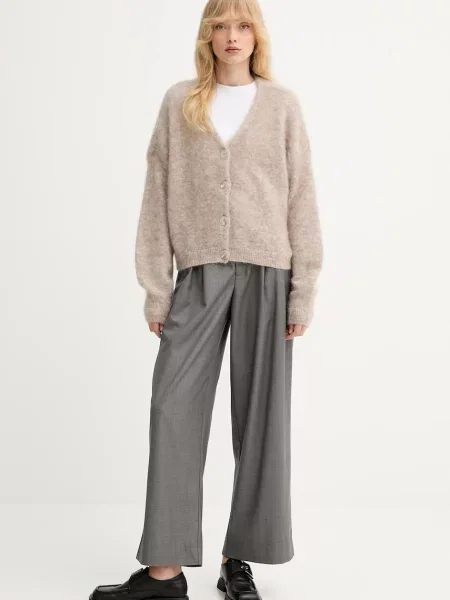 Вовняний кардиган Gestuz бежевий