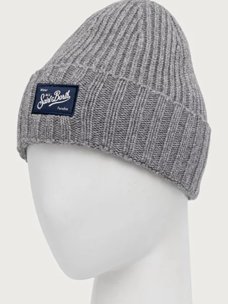 Saint Barth czapka beanie z wełną szara