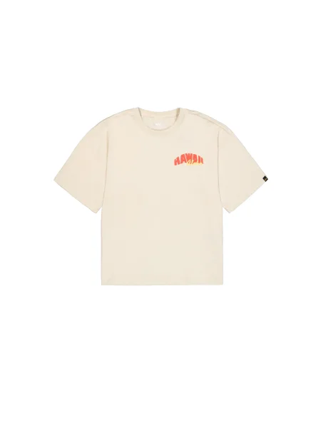ALPHA INDUSTRIES Tricou Hawaii Aloha albastru deschis / maro / portocaliu / natural alb