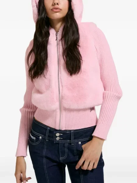 Hoodie Juicy Couture με γούνα ροζ