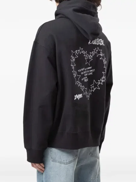 Hoodie Domrebel με σχέδιο μαύρο