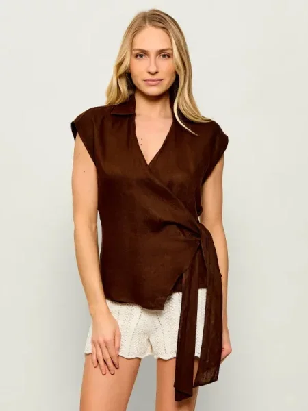 TOMMY HILFIGER Bluză pueblo maro