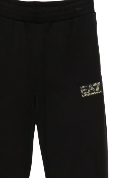 Τρέξιμο παντελόνι Ea7 Emporio Armani με αυτόγραφο μαύρο