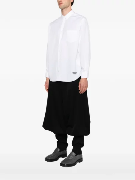 Риза Comme Des Garçons Homme бродирана бяло