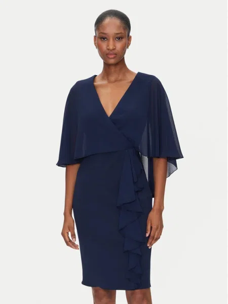 Rinascimento Rochie cocktail Bleumarin
