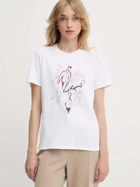 Karl Lagerfeld tricou din alb