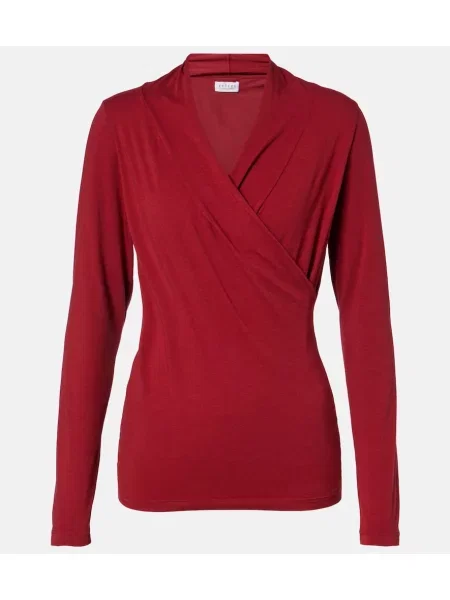 Top Velvet de catifea roșu