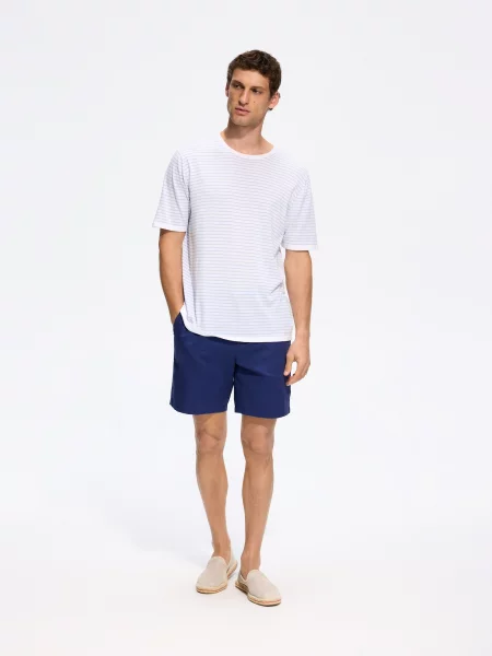 Reserved Футболка regular fit з ліоцелом блідо-блакитний блакитна