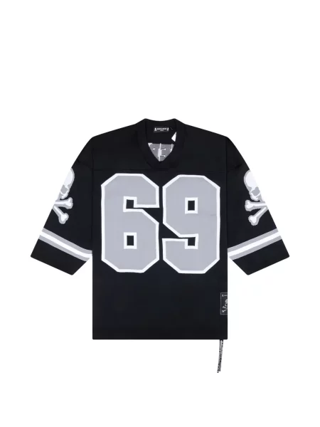 Grafic tricou Mastermind Japan cu decolteu în V negru