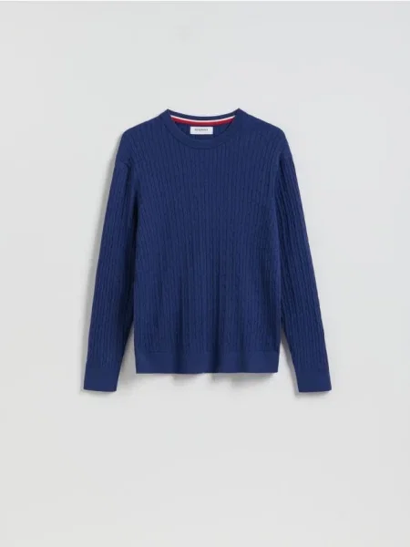 Reserved Pulover din structurat indigo