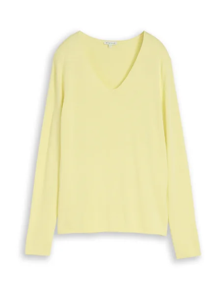 TOM TAILOR Pulover deschis galben