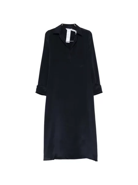 Rochie midi Max Mara de mătase albastru