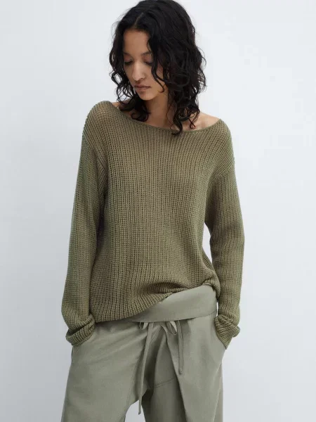 MANGO Светр зелений