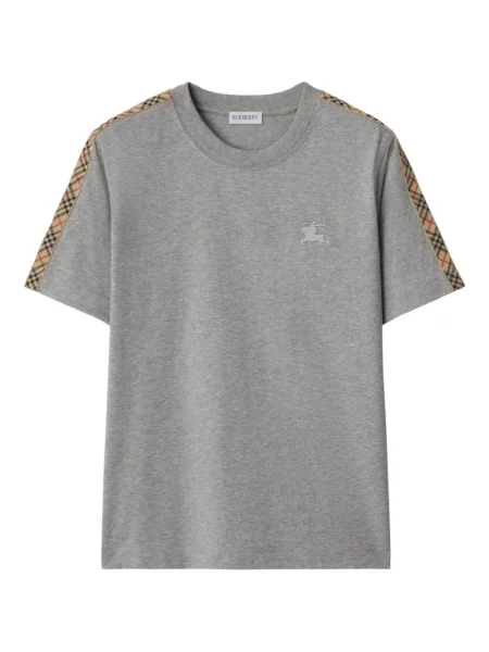 Tricou Burberry în carouri gri