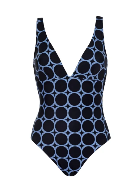 VIVID Costum de baie întreg porumbel / închis albastru
