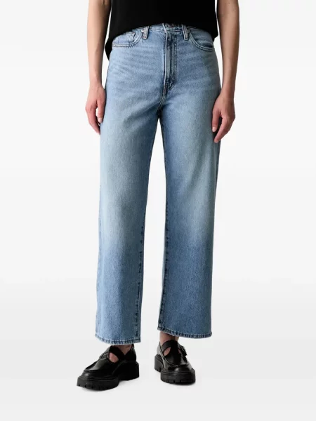 Decupat blugi Levi's® cu autograf cu talie înaltă albastru
