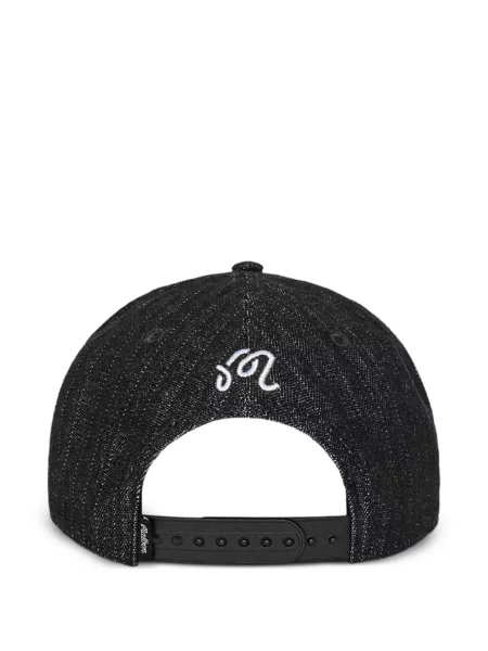 Golf șapcă Malbon Golf cu model herringbone negru