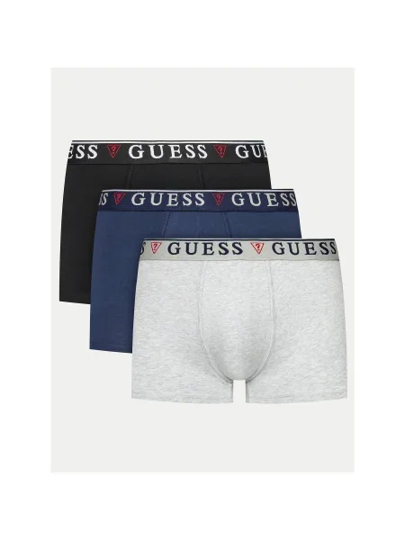 GUESS Boxeralsók BRIAN kék / világosszürke / fekete / fehér szürke