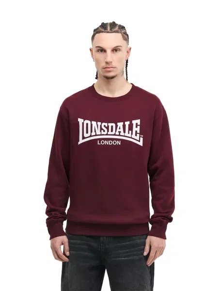 LONSDALE Mikina Welham bordová