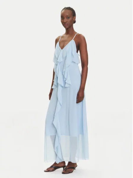 Vero Moda Večerní šaty Camille Světle modrá