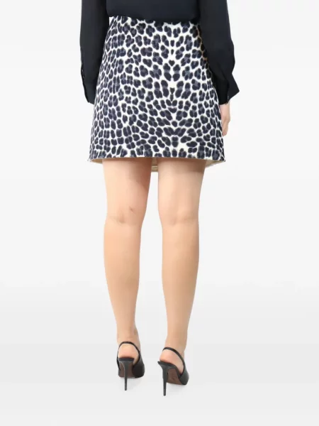 Fusta mini P.a.r.o.s.h. cu imagine cu model leopard plic