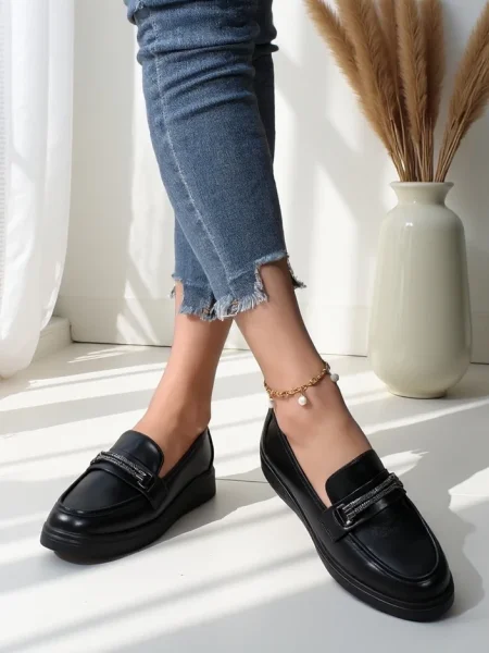 Mocasini Resti negru