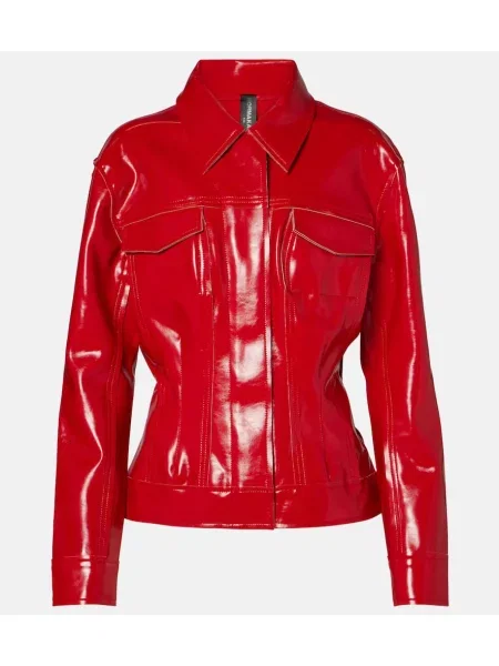 Geanta de piele Norma Kamali roșu