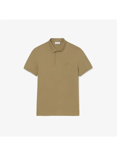 Lacoste Koszulka Polo Paris O Regularnym Kroju Ze Stretchem Z Bawełny Piqué beżowa