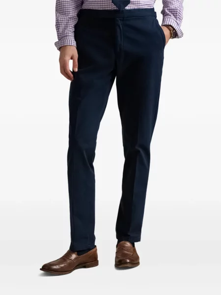 Prošívaná lněná květinová džínová bunda Polo Ralph Lauren modrá
