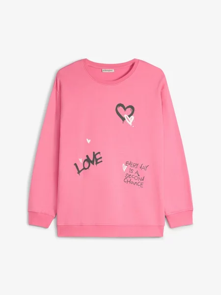 Bluza z czystej bawełny organicznej różowa