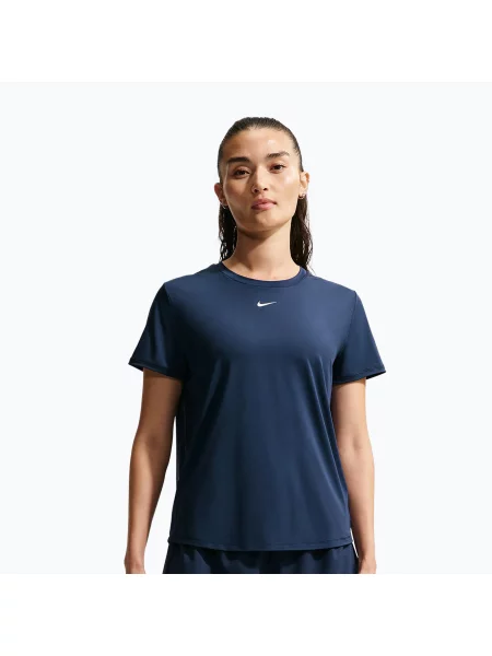 Tricou de antrenament pentru femei Nike One Classic midnight navy/white alb