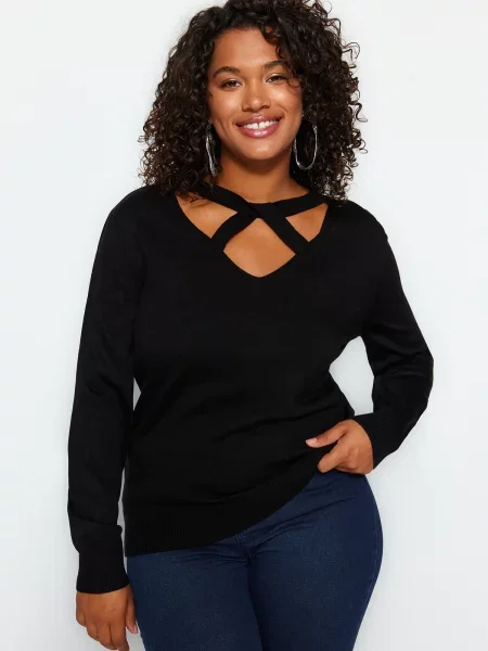 Pulover Trendyol Curve negru
