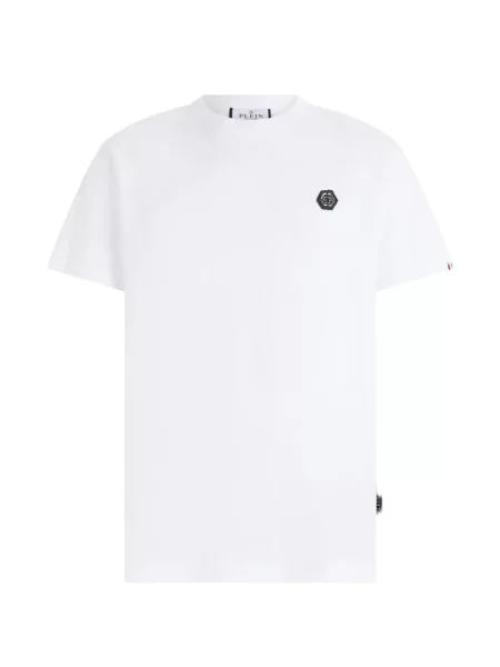 Tricou Philipp Plein cu decolteu rotund alb