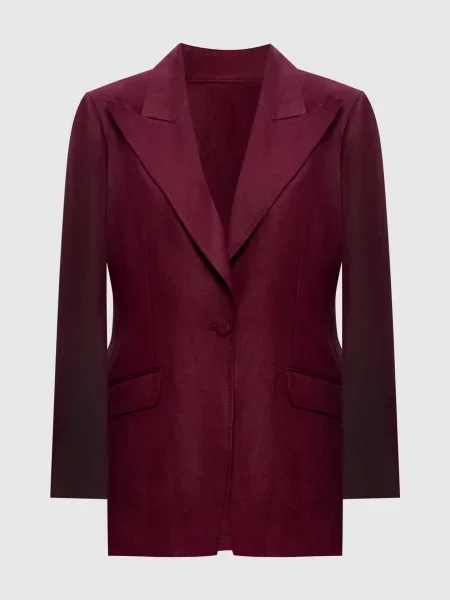 Жакет Leiva із льону Gabriela Hearst бордовий