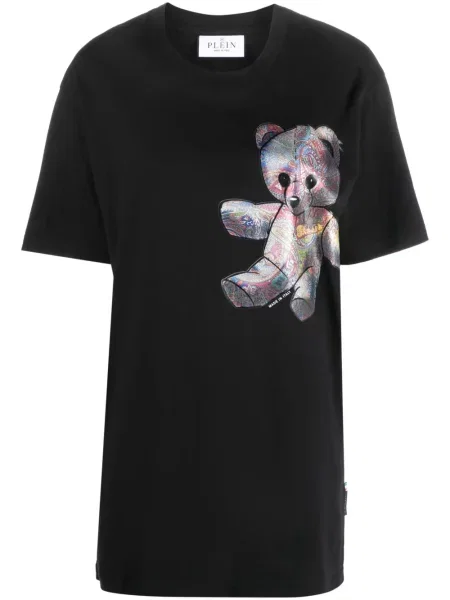 Tricou Philipp Plein cu imagine negru